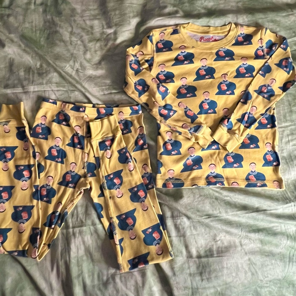 Yellow Ruth Bader-Ginsberg Match Jogger Pajama Set
